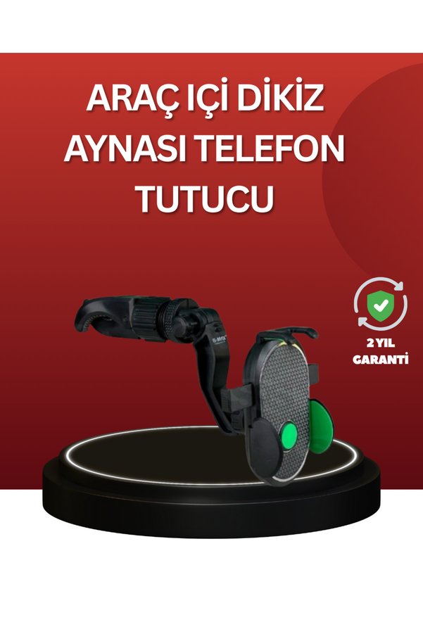 Gelalbe Ayarlanabilir Kıskaçlı Dikiz Aynası Telefon Tutucu Tüm Telefonlarla Uyumlu - Alkglb4851-6640