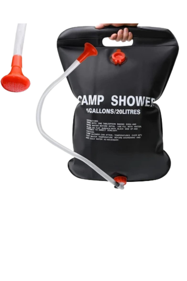 Lisinya 20 Litre Güneş Enerjili Kamp Duşu Pvc Dayanıklı Taşınabilir Duş Torbası -