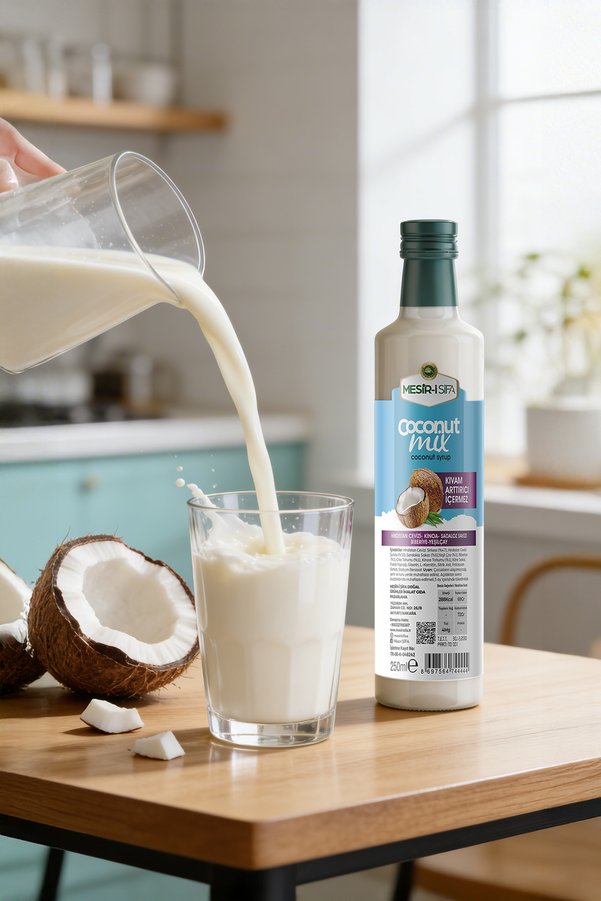 Mesirişifa Coconut Mix Hindistan Cevizi Şurubu 250Ml - Kinoa Sadaloz Sakızı Biberiye Yeşilçay İçerikli
