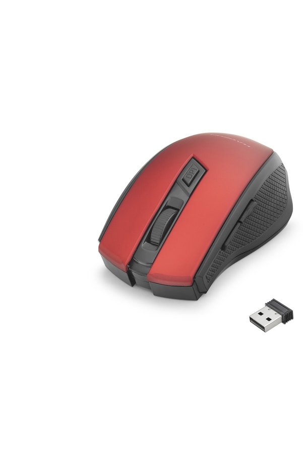 Evimdeyokyok Kablosuz Mouse 800/1600 Dpi - Kırmızı Siyah Hdx3404R