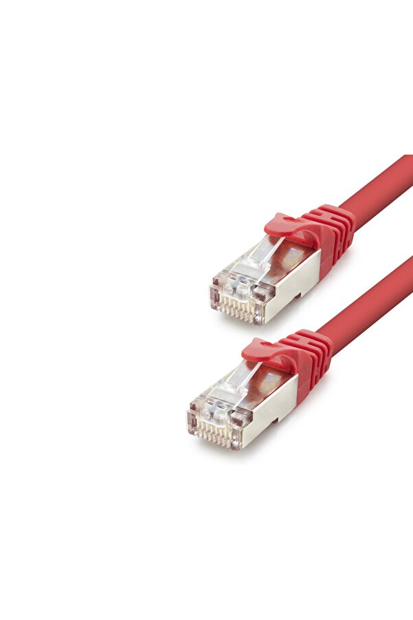 Evimdeyokyok Cat7 Ethernet Patch Kablosu 10 Gbps 600 Mhz 1 M - Kırmızı Hdx5107