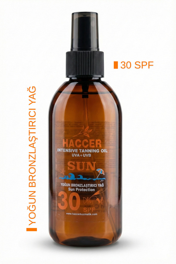 Haccer Yoğun Bronzlaştırıcı Yağ 30 Spf 150 Ml