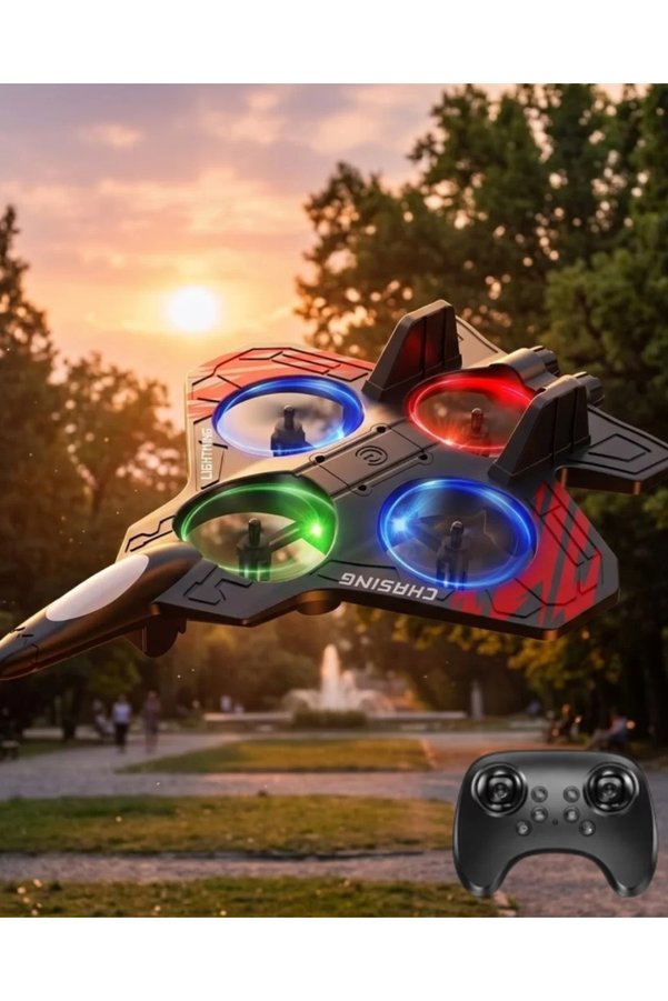 Ethab Giyim Uzaktan Kumandalı Drone Uçak Led Işıklı 360 Derece Akrobatik Hareket Özellikli - Glst9436-874