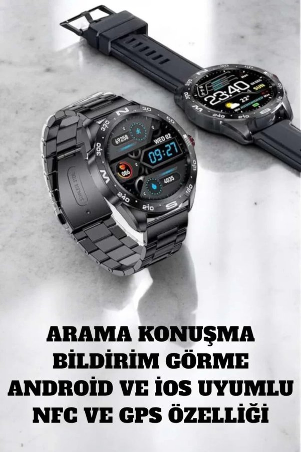 Ethab Giyim Akıllı Saat Arama Cevaplayan Titreşim Özelliğiyle Bildirim Görebilen - Glst2916-8796