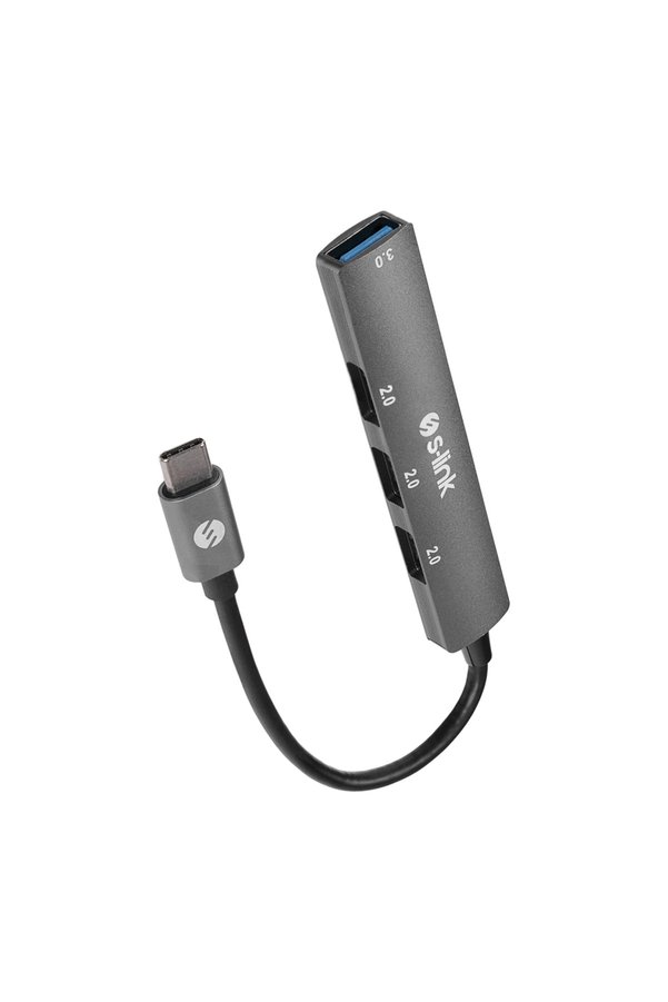 Vira S-Lınk Sw-U324, Type-C To 3Xusb 2.0, 1Xusb 3.0, Metal, Usb Hub