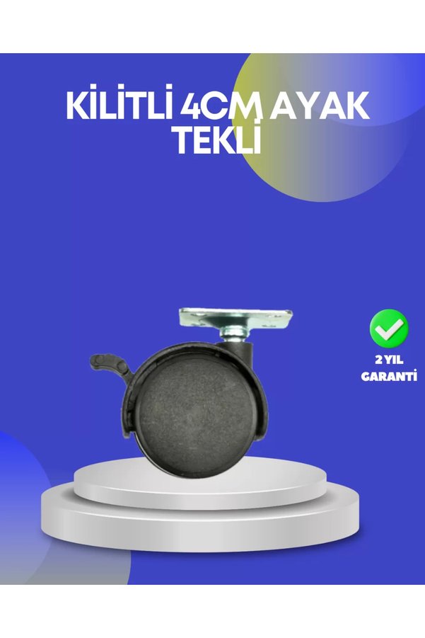 Ethab Giyim Dolap Ve Raflar İçin 4 Cm Kilitli Tekerlek Tekli - Glst4405-9418