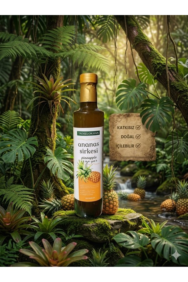 Aleyna Baharat Ananas Sirkesi 500 Ml Detox Doğal Fermantasyon