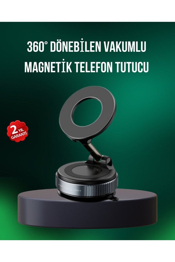 Geneloem Alüminyum Gövdeli Manyetik Araç İçi Telefon Tutucu - Korbx1445-1674