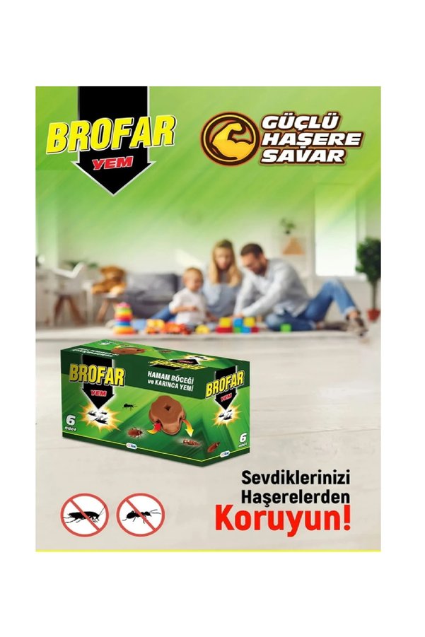 Broff Hamam Böceği Yemi Ve Karınca Yemi 6 Lı (Böcek Yei) X 2 Adet