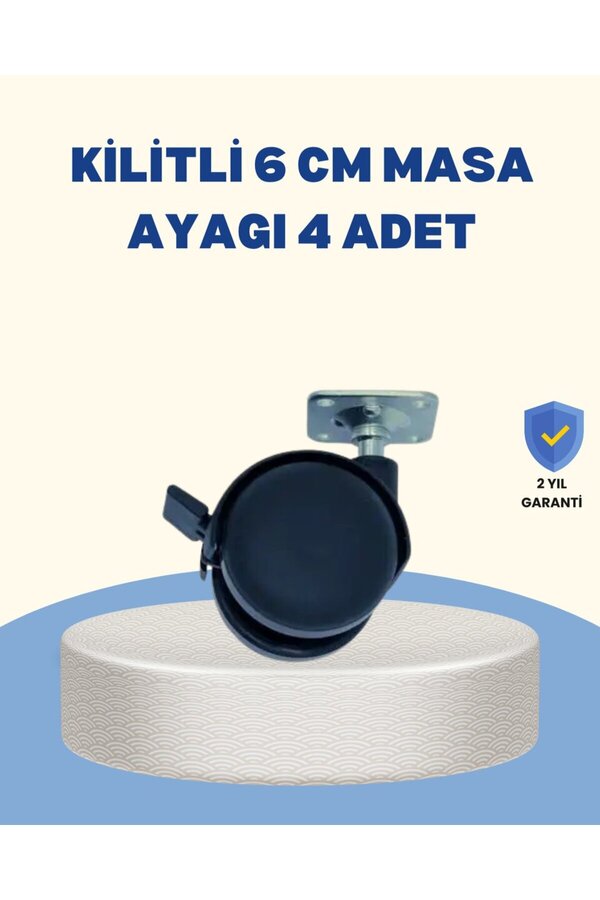 Ethab Giyim Kilitli Mobilya Tekerleği 6 Cm 4’Lü Kolay Kurulum - Glst1638-7511