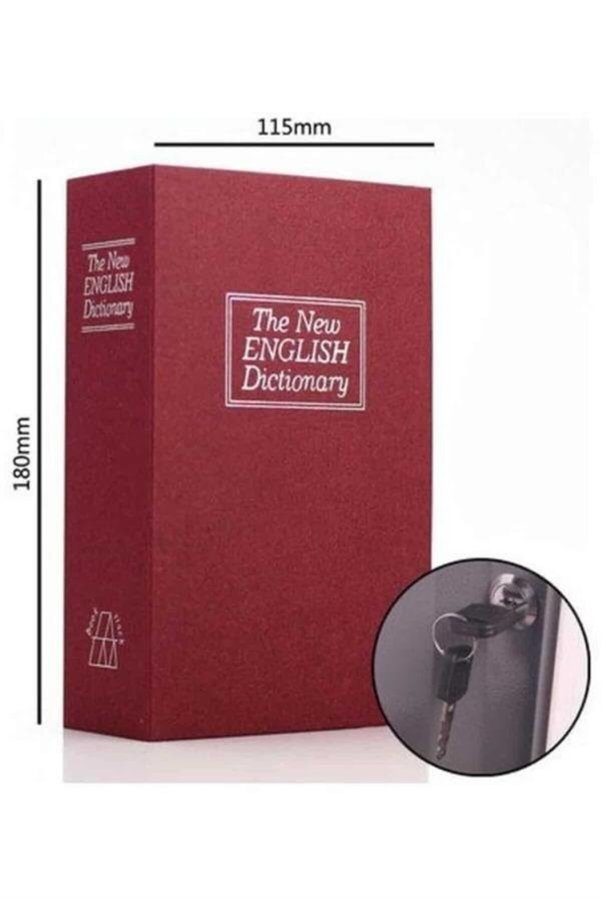 Geneloem Kitap Görünümlü Gizli Kasa Büyük Boy Anahtarlı Kilitli Para Kasası - Lum1Na2654-2851