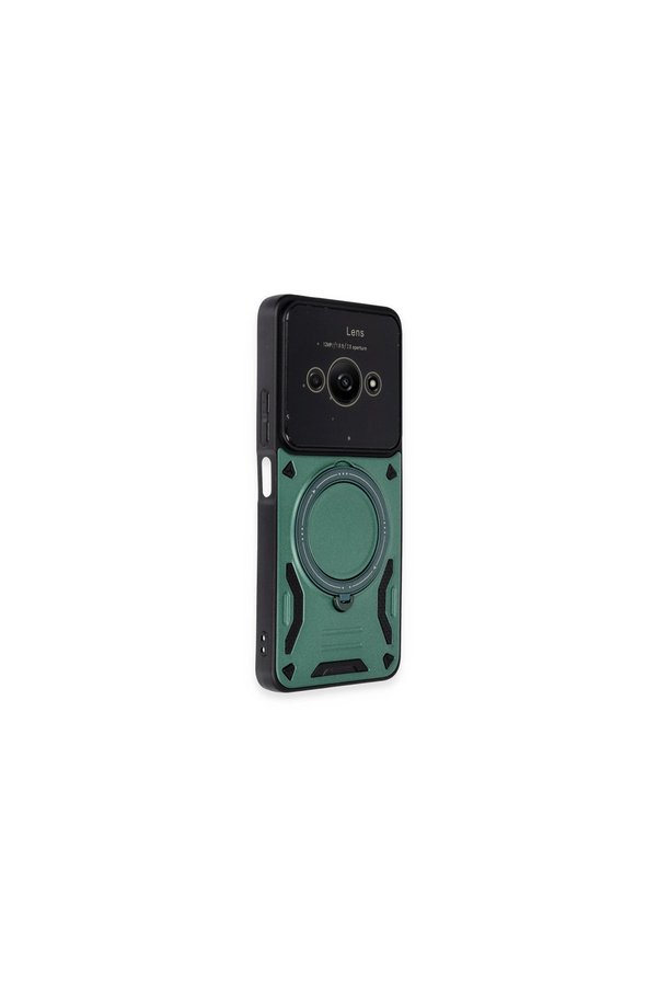 Evimdeyokyok Xiaomi Poco C61 Kılıf Joy Lens Standlı Kapak - Koyu Yeşil