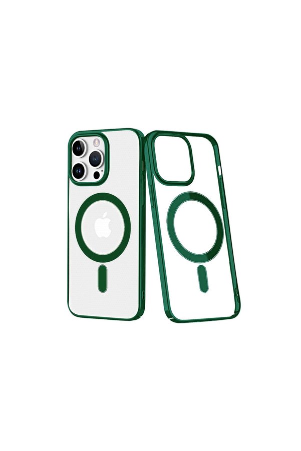 Evimdeyokyok Apple İphone 14 Pro Max Kılıf Element Magneticsafe Sert Kapak - Köknar Yeşili