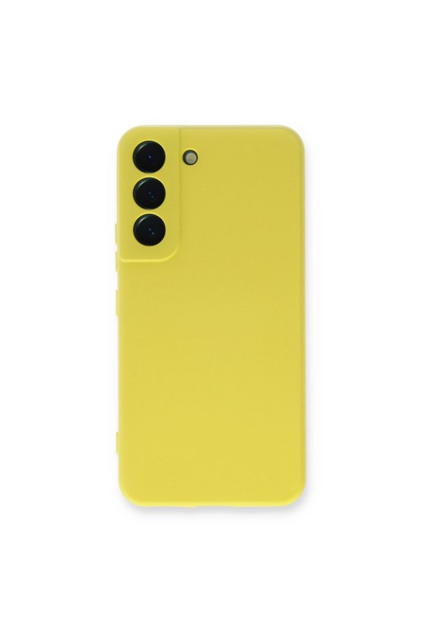 Evimdeyokyok Samsung Galaxy S22 Plus Kılıf Nano İçi Kadife Silikon - Sarı