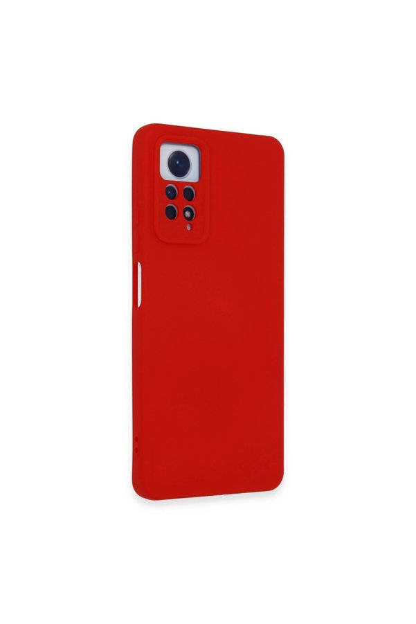 Evimdeyokyok Xiaomi Redmi Note 12 Pro 4G Kılıf Nano İçi Kadife Silikon - Kırmızı