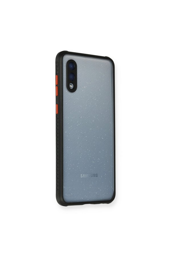 Evimdeyokyok Samsung Galaxy A02 Kılıf Miami Şeffaf Silikon - Siyah