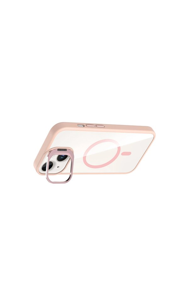 Evimdeyokyok Joko Apple İphone 14 Remim Lensli Magsafe Standlı Kapak - Pembe