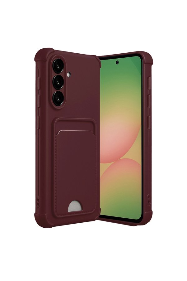 Evimdeyokyok Samsung Galaxy A56 Kılıf Kelvin Kartvizitli Silikon - Bordo