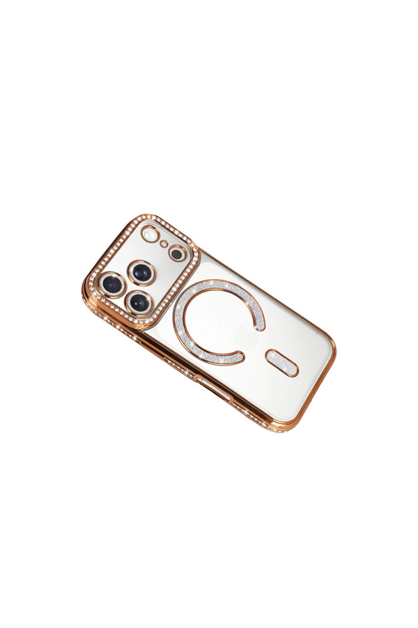 Evimdeyokyok Apple İphone 17 Pro Joke Simli Magneticsafe Kılıf - Turuncu