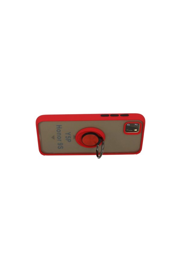 Evimdeyokyok Huawei Y5P Kılıf Montreal Yüzüklü Silikon Kapak - Kırmızı