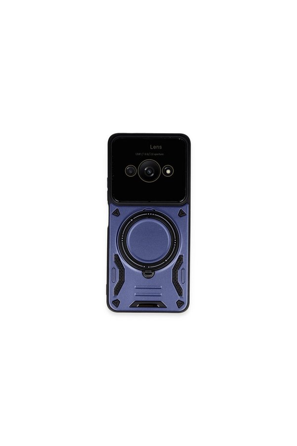 Evimdeyokyok Xiaomi Poco C61 Kılıf Joy Lens Standlı Kapak - Lacivert