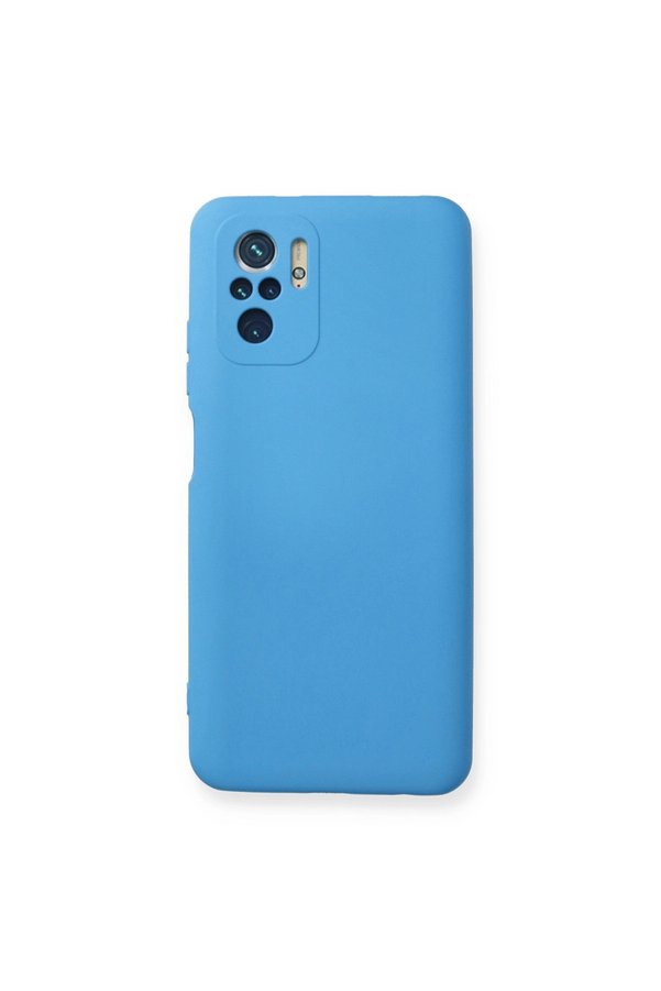 Evimdeyokyok Xiaomi Redmi Note 10 Kılıf Nano İçi Kadife Silikon - Mavi