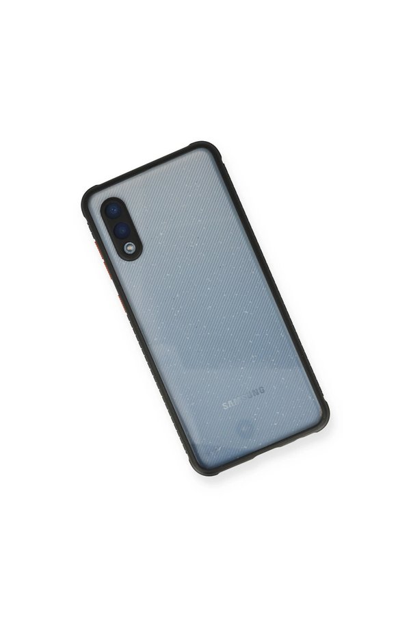 Evimdeyokyok Samsung Galaxy A02 Kılıf Miami Şeffaf Silikon - Siyah