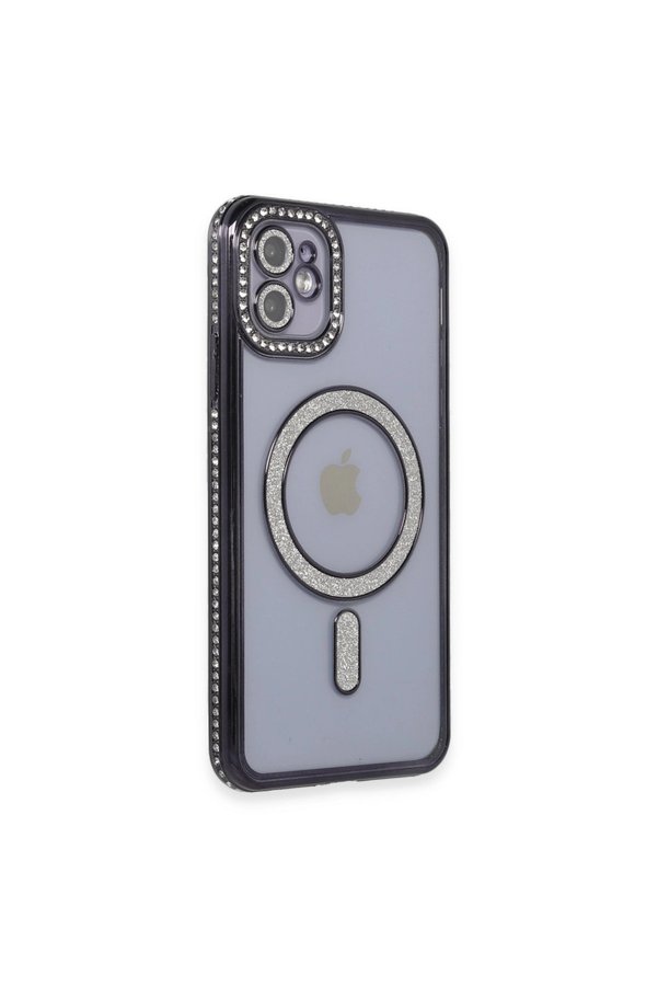 Evimdeyokyok Apple İphone 11 Kılıf Joke Simli Magneticsafe Kılıf - Siyah