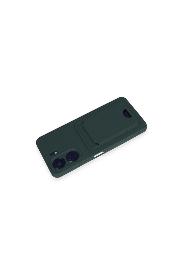 Evimdeyokyok Xiaomi Redmi 13C Kılıf Kelvin Kartvizitli Silikon - Koyu Yeşil