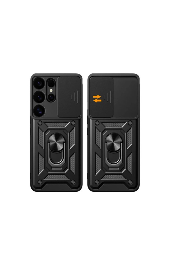 Evi̇mdeyokyok Samsung Galaxy S25 Ultra Kılıf Pars Lens Yüzüklü Si̇li̇kon - Laci̇vert