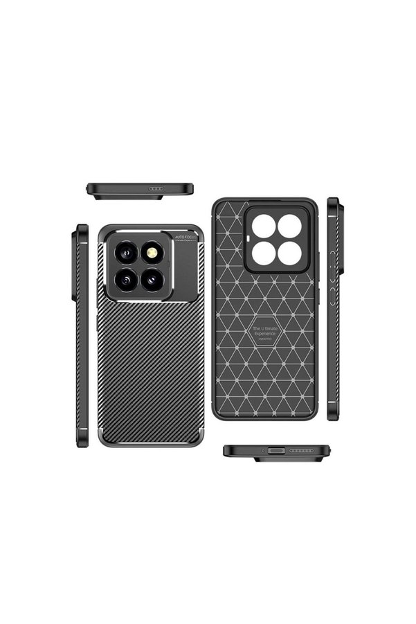 Evimdeyokyok Xiaomi Mi 14T Pro Kılıf Auto Focus Karbon Kapak - Siyah