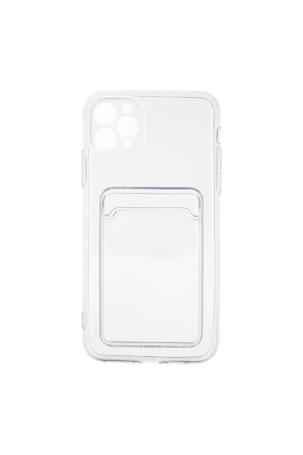 Evimdeyokyok Apple İphone 11 Pro Max Kılıf Kart Şeffaf Silikon - Şeffaf