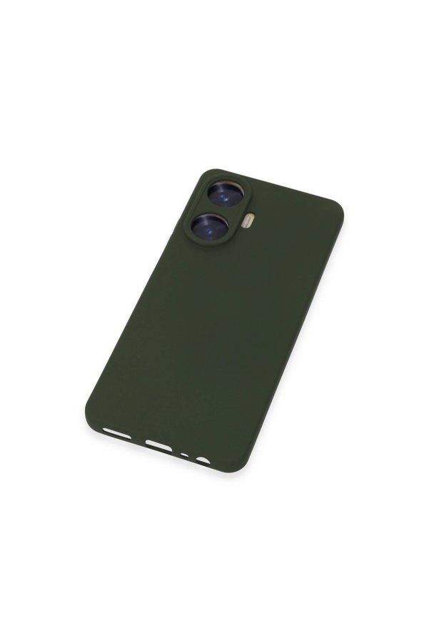 Evi̇mdeyokyok Realme C55 Kılıf Nano İçi̇ Kadi̇fe Si̇li̇kon - Koyu Yeşi̇l