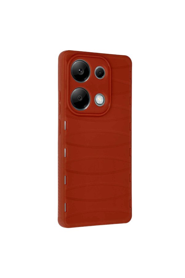 Evimdeyokyok Xiaomi Redmi Note 13 Pro 4G Kılıf Bibercas Silikon Kapak - Kırmızı