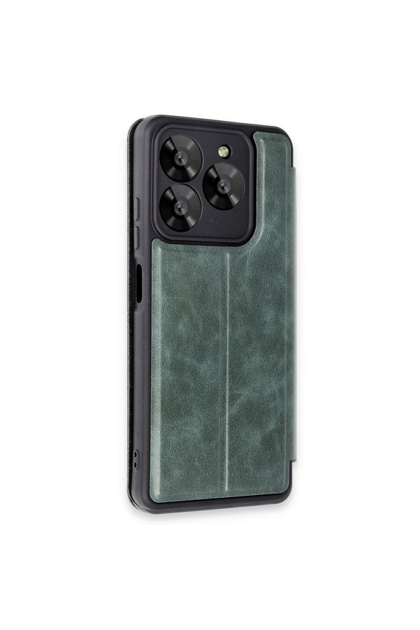 Evi̇mdeyokyok General Mobi̇le Era 30 Kılıf Fli̇p Cover - Koyu Yeşi̇l