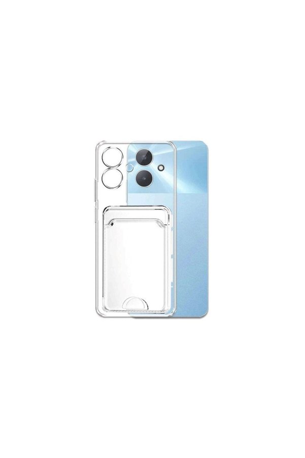 Evimdeyokyok Realme Note 60 Kılıf Kart Şeffaf Silikon - Şeffaf