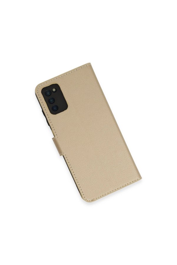 Evimdeyokyok Samsung Galaxy A03S Kılıf Trend S Plus Kapaklı Kılıf - Gold