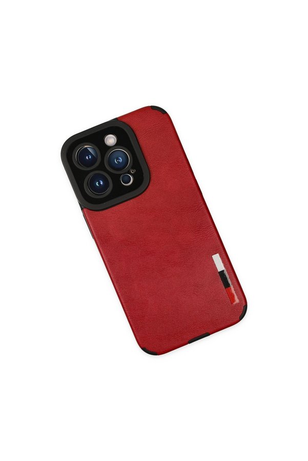 Evimdeyokyok Apple İphone 14 Pro Max Kılıf Loop Deri Silikon - Kırmızı