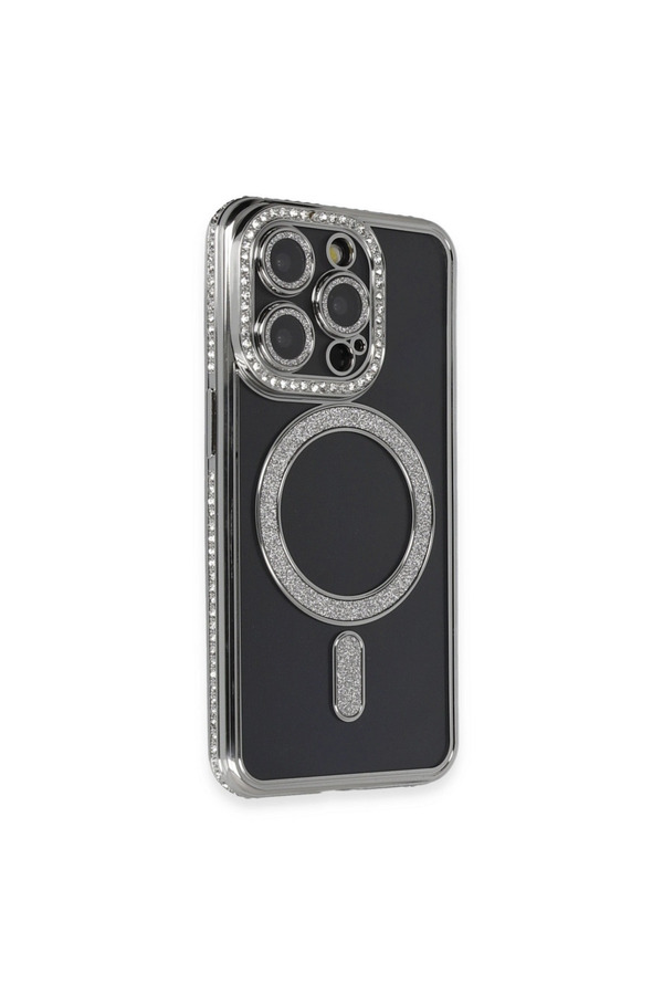 Evimdeyokyok Apple İphone 14 Pro Max Kılıf Joke Simli Magneticsafe Kılıf - Gri