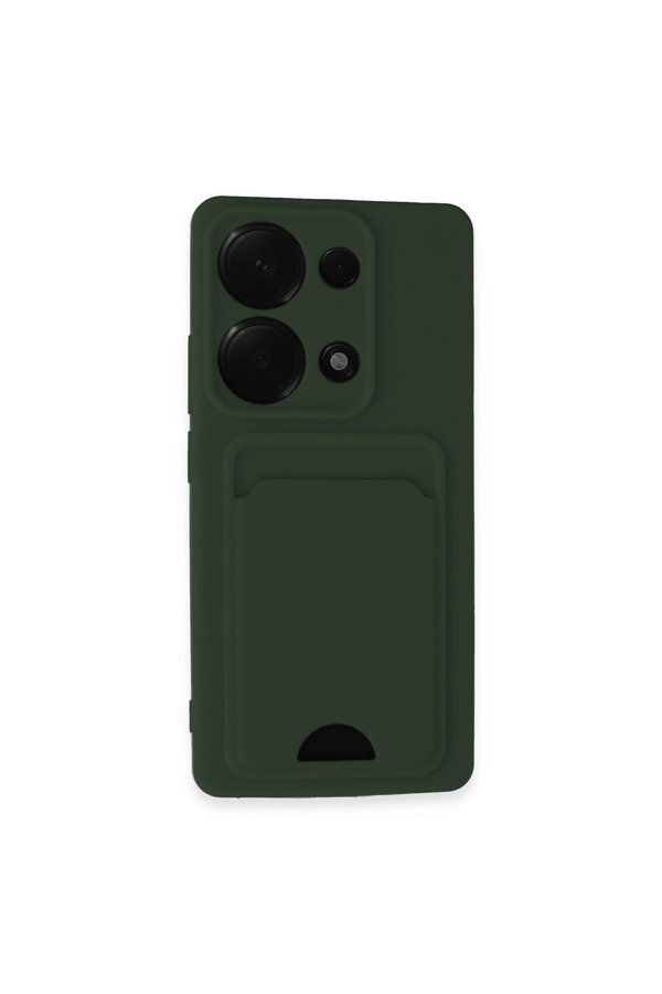 Evimdeyokyok Xiaomi Redmi Note 13 Pro 4G Kılıf Kelvin Kartvizitli Silikon - Koyu Yeşil