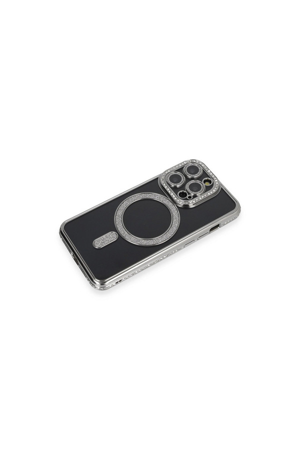 Evimdeyokyok Apple İphone 14 Pro Max Kılıf Joke Simli Magneticsafe Kılıf - Gri