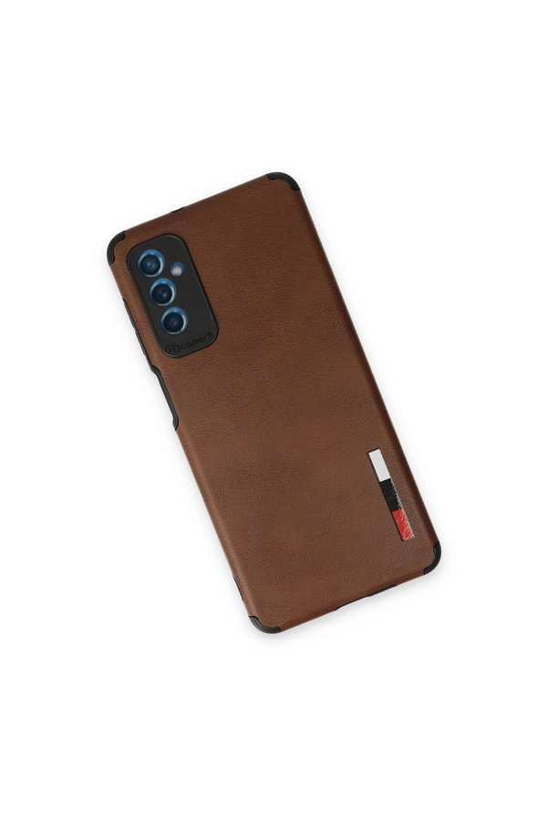 Evimdeyokyok Samsung Galaxy M52 5G Kılıf Loop Deri Silikon - Kahverengi