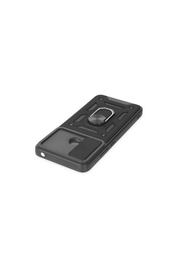 Evimdeyokyok Xiaomi Redmi 10C Kılıf Pars Lens Yüzüklü Silikon - Siyah