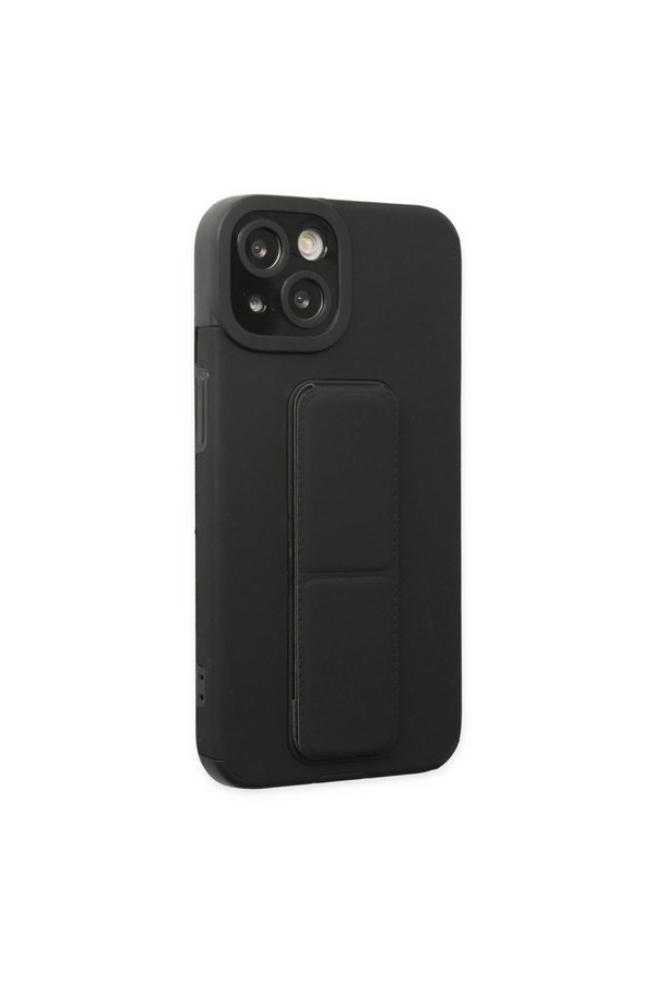 Evimdeyokyok Apple İphone 14 Plus Kılıf Mega Standlı Silikon - Siyah