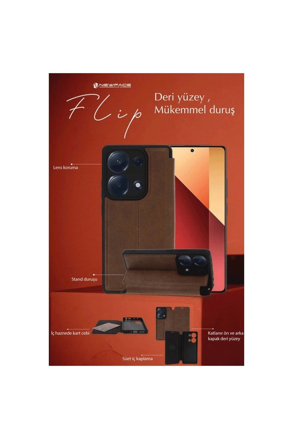 Evi̇mdeyokyok Samsung Galaxy A35 5G Kılıf Fli̇p Cover - Koyu Yeşi̇l