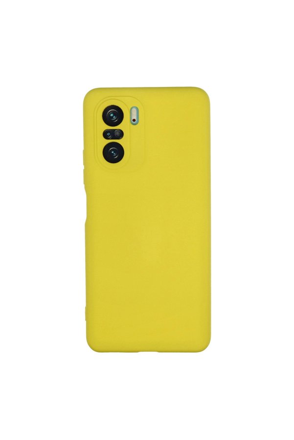 Evimdeyokyok Xiaomi Poco F3 Kılıf Nano İçi Kadife Silikon - Sarı