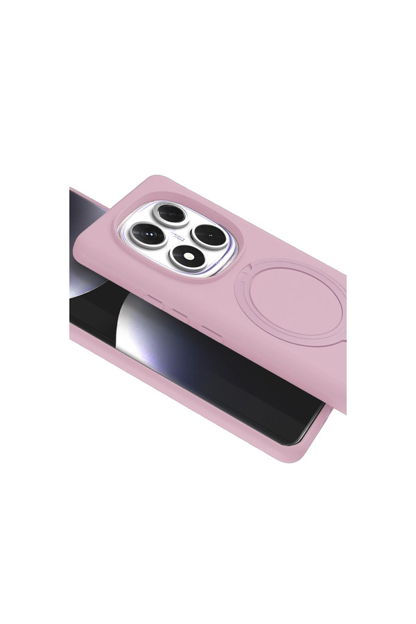 Evimdeyokyok Xiaomi Redmi Note 14 Pro 4G Regal Magsafe Standlı Kapak - Açık Pembe