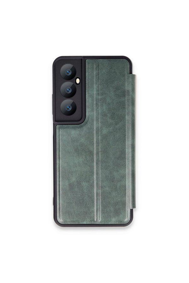 Evimdeyokyok Realme C65 Kılıf Flip Cover - Koyu Yeşil