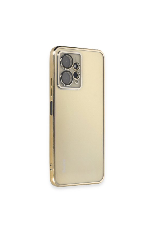 Evimdeyokyok Xiaomi Redmi Note 12 4G Kılıf Razer Lensli Silikon - Gold
