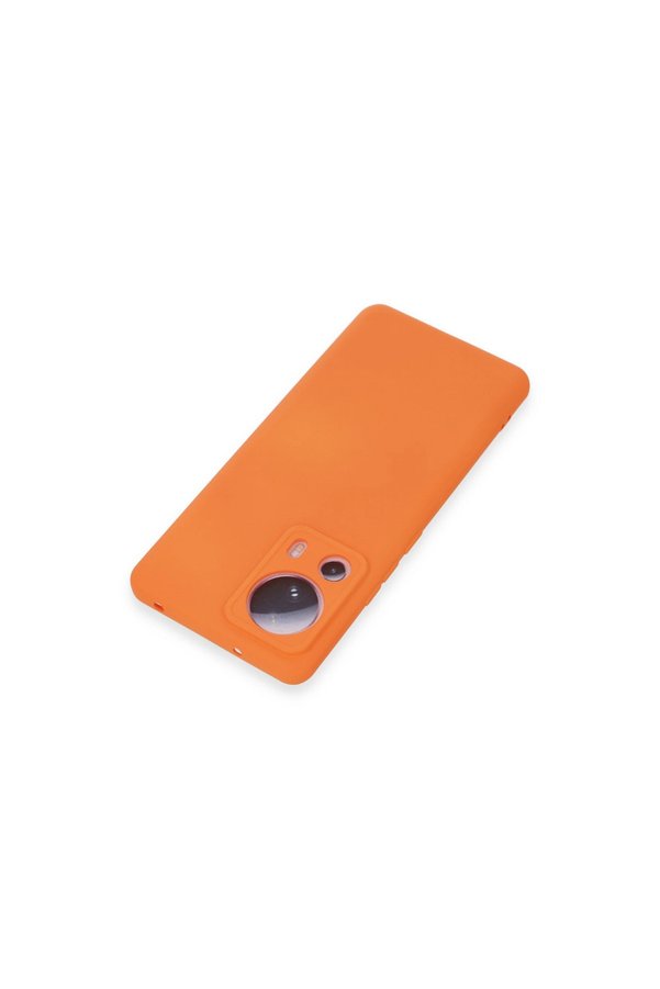 Evimdeyokyok Xiaomi Mi 13 Lite Kılıf Nano İçi Kadife Silikon - Turuncu